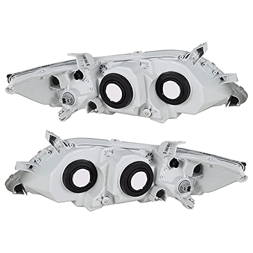 munirater Chrome Black Frame Left & Right Front Projector Headlights Lights Lamps Driver & Passenger Side Replacement for 2010 2011 Camry 4-Door Sedan TO2502195, TO2503195 - Image 3