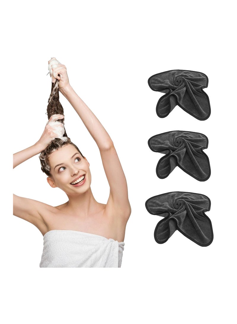 SYOSI Shiny Bath Drying Towel 3PCS, Shiny Wipes Bath Drying Towel, Super Absorbent Microfiber Bath Towels, Car Drying Towel, Black Bath Towels for Water Removal in Bathroom, Car Home Office Cleaning - Image 2