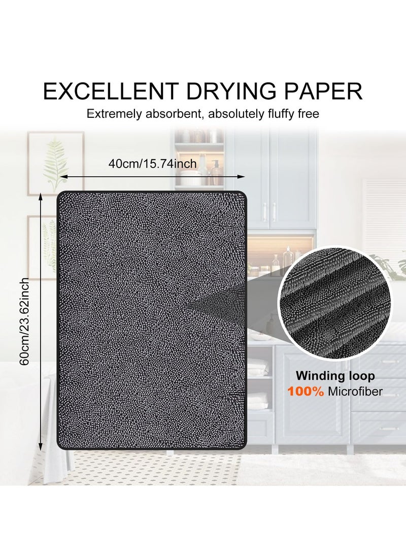 SYOSI Shiny Bath Drying Towel 3PCS, Shiny Wipes Bath Drying Towel, Super Absorbent Microfiber Bath Towels, Car Drying Towel, Black Bath Towels for Water Removal in Bathroom, Car Home Office Cleaning - Image 3
