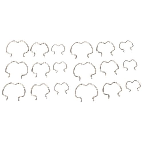 Jadeshay 18pcs Transmission Quick Connector Clips 800-801 for Secure Fitting, Universal 3/8in 1/2in 5/8in Metal Transmission Cooler Line Clips - Image 1