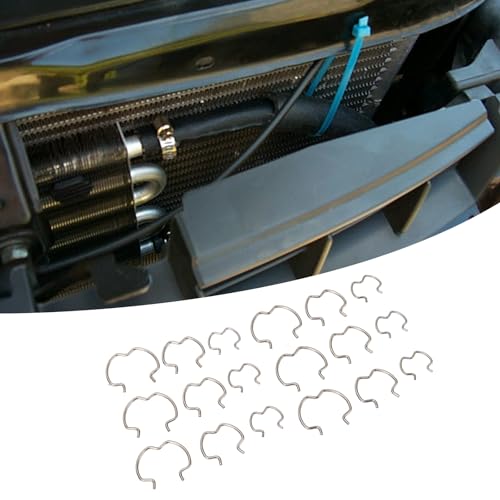 Jadeshay 18pcs Transmission Quick Connector Clips 800-801 for Secure Fitting, Universal 3/8in 1/2in 5/8in Metal Transmission Cooler Line Clips - Image 4