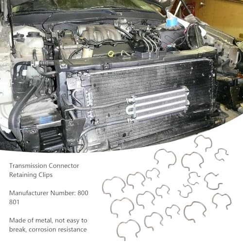 Jadeshay 18pcs Transmission Quick Connector Clips 800-801 for Secure Fitting, Universal 3/8in 1/2in 5/8in Metal Transmission Cooler Line Clips - Image 3