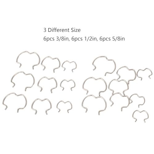 Jadeshay 18pcs Transmission Quick Connector Clips 800-801 for Secure Fitting, Universal 3/8in 1/2in 5/8in Metal Transmission Cooler Line Clips - Image 5