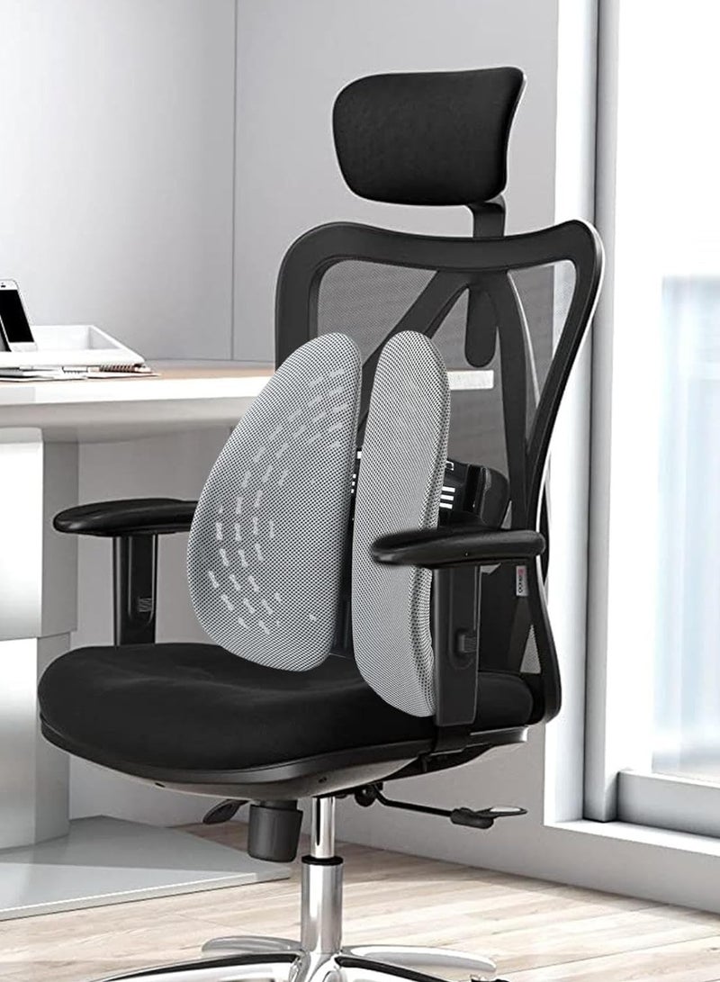 Generic Ergonomic Backrest Support for Chairs and Car Seats ,  Grey  - Image 2