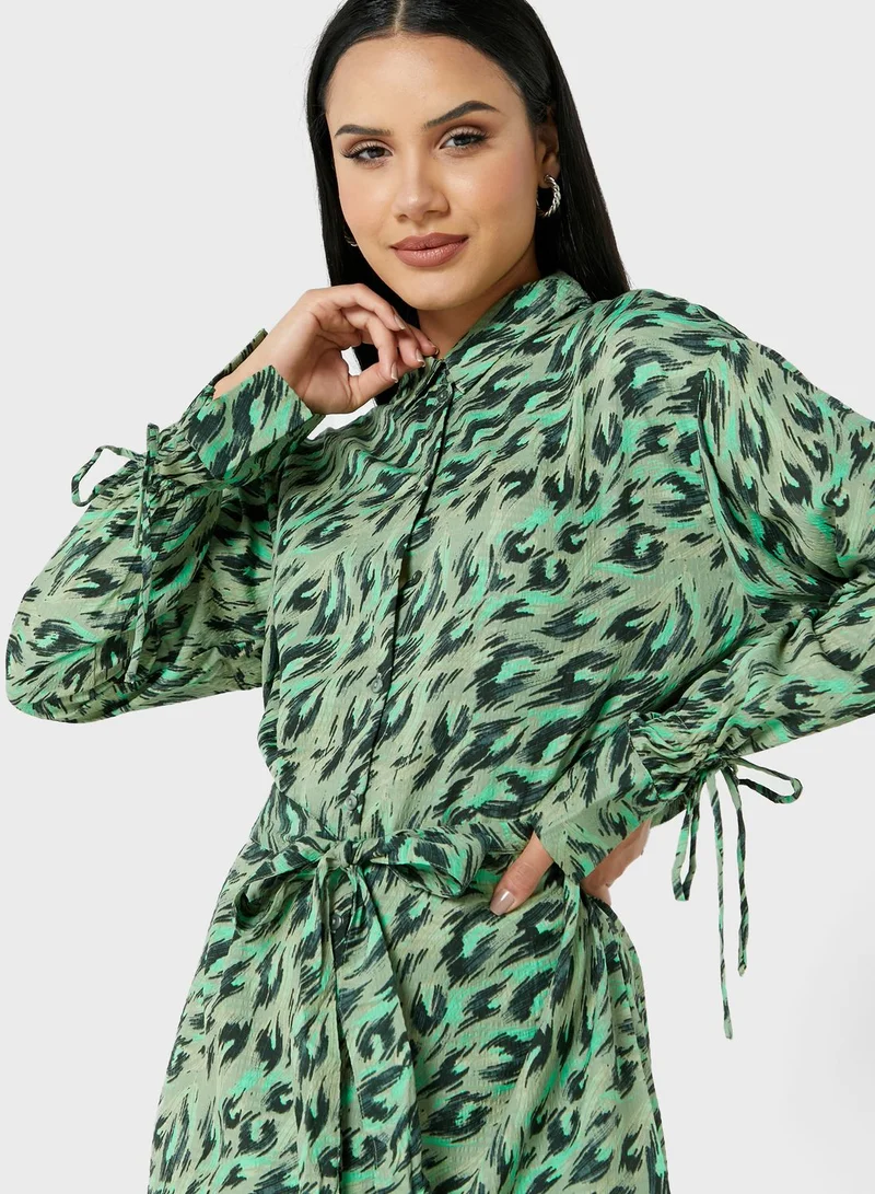 VERO MODA Tie Detail Button Down Dress