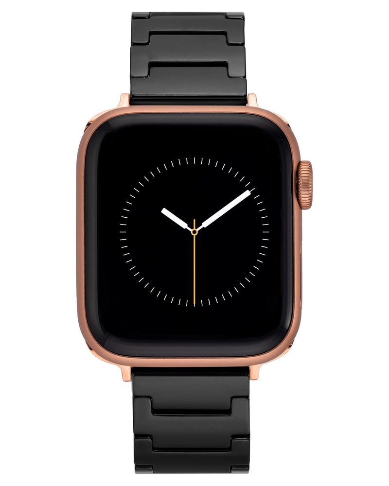 ANNE KLEIN WITHit Anne Klein Ceramic Link Fashion Bracelet for Apple Watch Secure Adjustable Apple Watch Replacement Band Fits Most Wrists 384041mm Black - Image 2