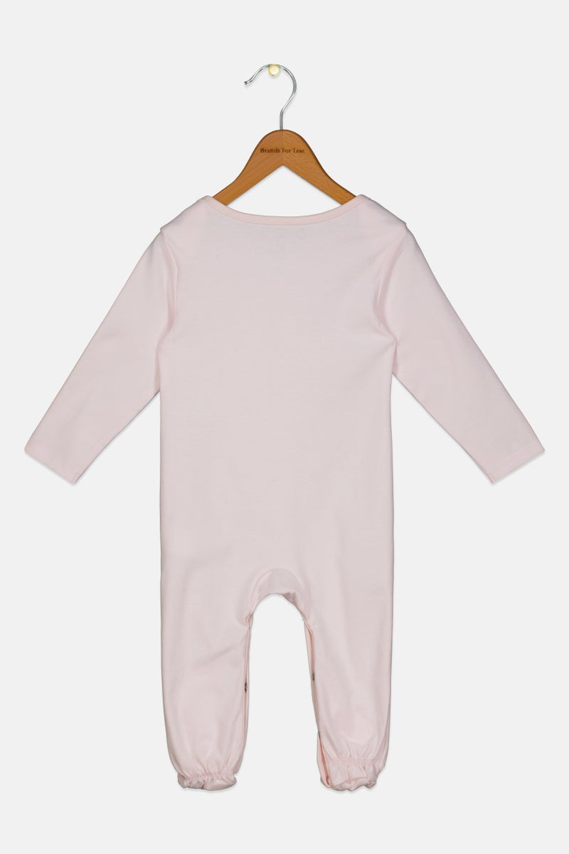 Disney baby Toddlers Girl Graphic Print Long Sleeve Sleepsuit, Pink - Image 2