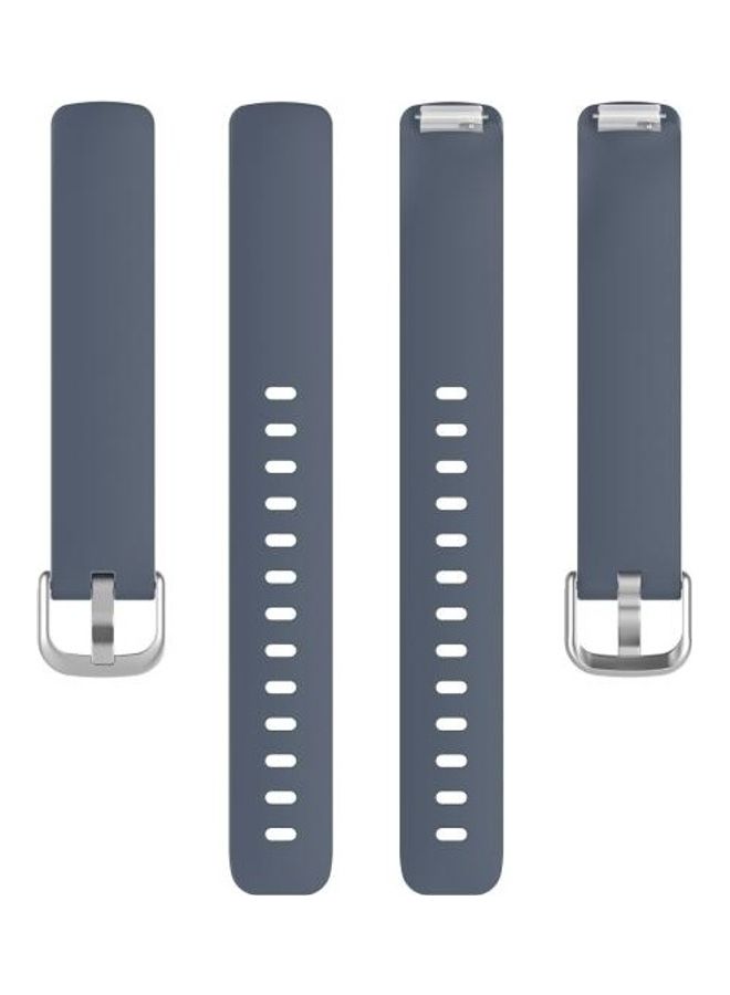 NIBEMINENT TPE Replacement Strap Watchband For Fitbit Inspire 2 Size:S Grey - Image 2