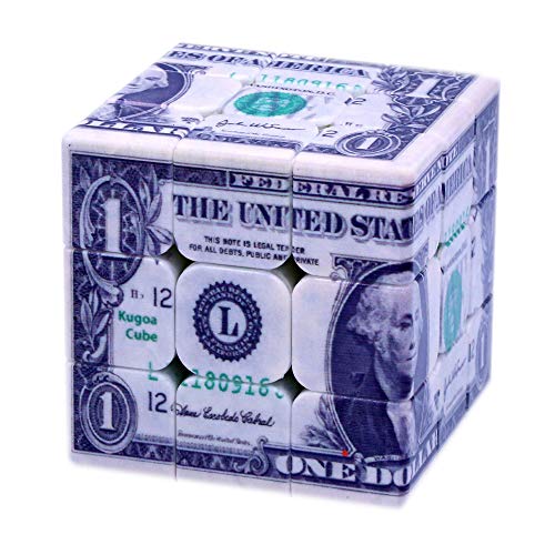 Kugoa Speed Cube 3x3 OneDollar NotesBill Facade Pattern Magic Cube PuzzleIQ Games Puzzles Relief Effect Teens Adult Toys56cm22 - Image 1