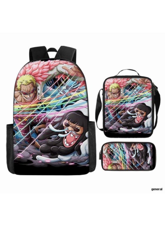 عام أحدث نموذج عالمي من الكرتون طباعة ثلاثة قطعة حقيبة مجموعة ( الطلاب ، الأطفال ، الأصدقاء ، نزهة ، تسلق الجبال ، الخ . ) - Image 1