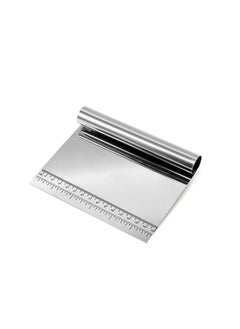 Food Scrappers, Pastry Cutter Stainless Steel Dough Scraper/Bench Scraper/Cake Scraper, Multi-Purpose Scraper Tool Kitchen, with Measurement Marks, Scraper for Baking