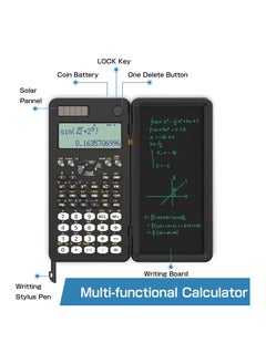 General Scientific Calculator with Notepad, Middle and High School Supplies for Students and Colleges, 82 MS Foldable 2-Line Display Scientific Calculator with Writing Pad  - Image 2