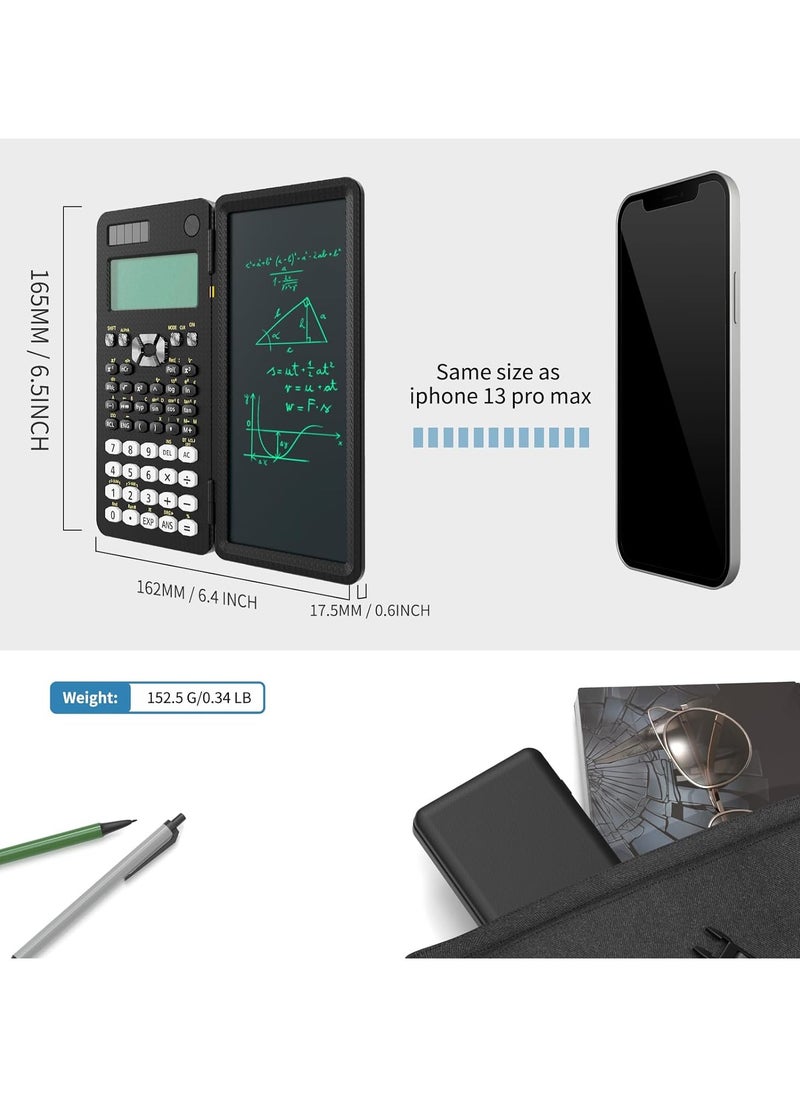 General - Scientific Calculator with Notepad, Middle and High School Supplies for Students and Colleges, 82 MS Foldable 2-Line Display Scientific Calculator with Writing Pad - Image 1