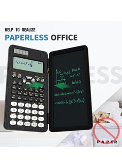 General Scientific Calculator with Notepad, Middle and High School Supplies for Students and Colleges, 82 MS Foldable 2-Line Display Scientific Calculator with Writing Pad  - Image 4