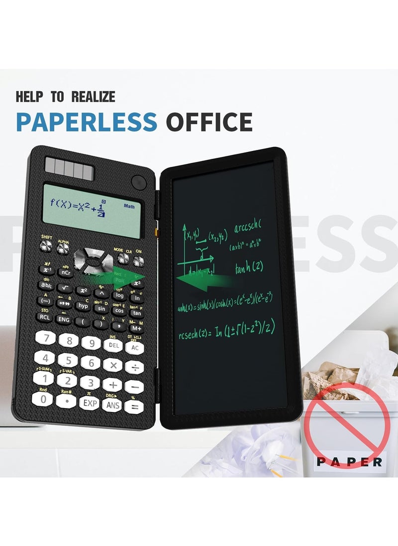 General - Scientific Calculator with Notepad, Middle and High School Supplies for Students and Colleges, 82 MS Foldable 2-Line Display Scientific Calculator with Writing Pad - Image 1