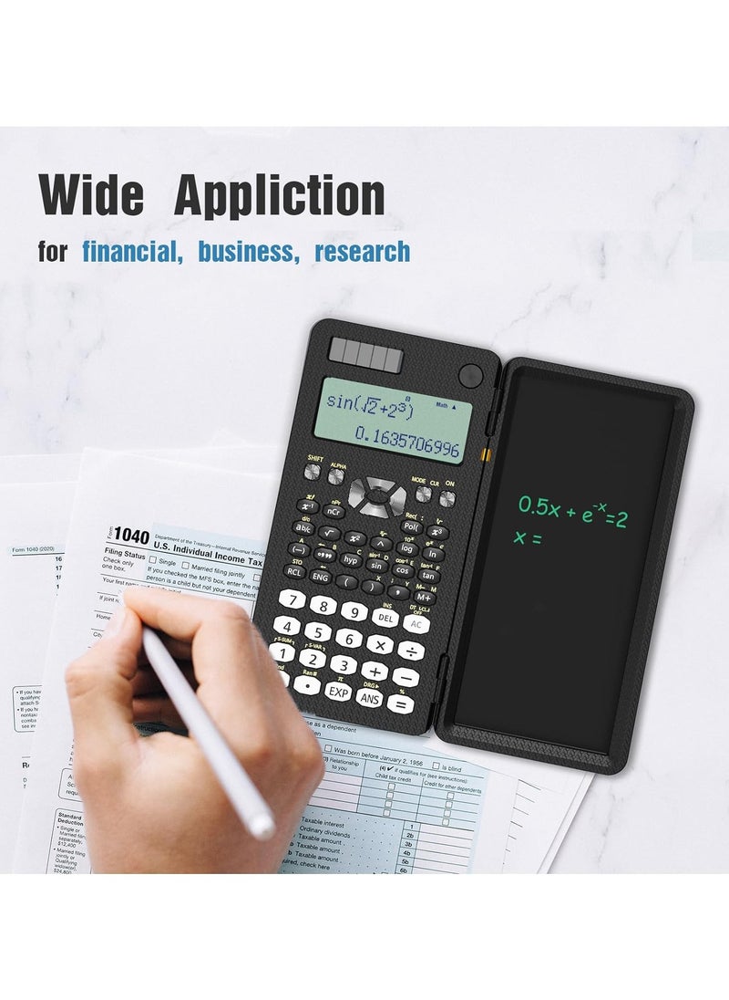 General - Scientific Calculator with Notepad, Middle and High School Supplies for Students and Colleges, 82 MS Foldable 2-Line Display Scientific Calculator with Writing Pad - Image 1