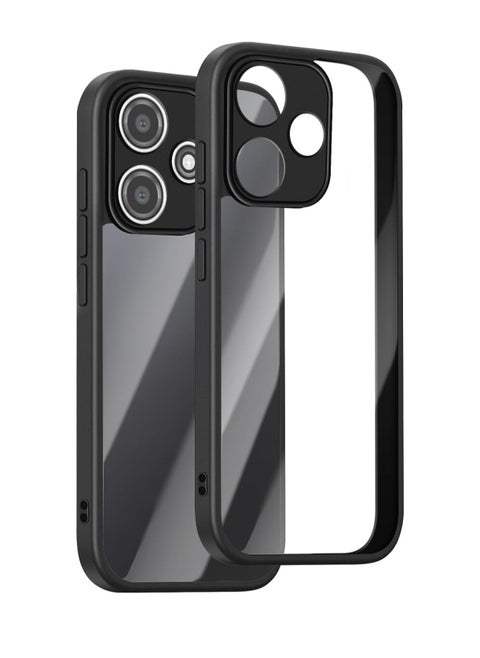 Bumper Protective Case for Realme Gt6/Gt6 Pro/Gt Neo 6 Se Silicone TPU Bumper Ultra Durable Ultra-Safe Camera Optimum Solution (black)