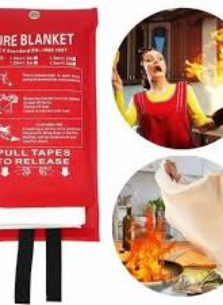 KNP KNP Fire Blanket (1.2M X 1.2M) is a safety tool used to extinguish small fires or to provide protection during a fire emergency.  - Image 4