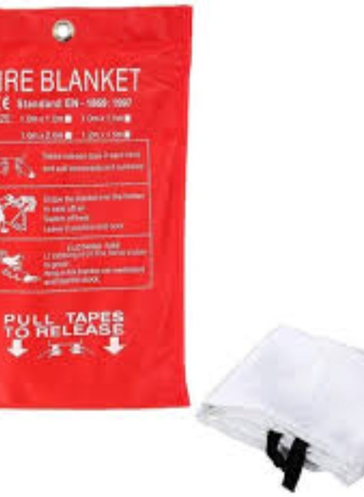 KNP KNP Fire Blanket (1.2M X 1.2M) is a safety tool used to extinguish small fires or to provide protection during a fire emergency.  - Image 1