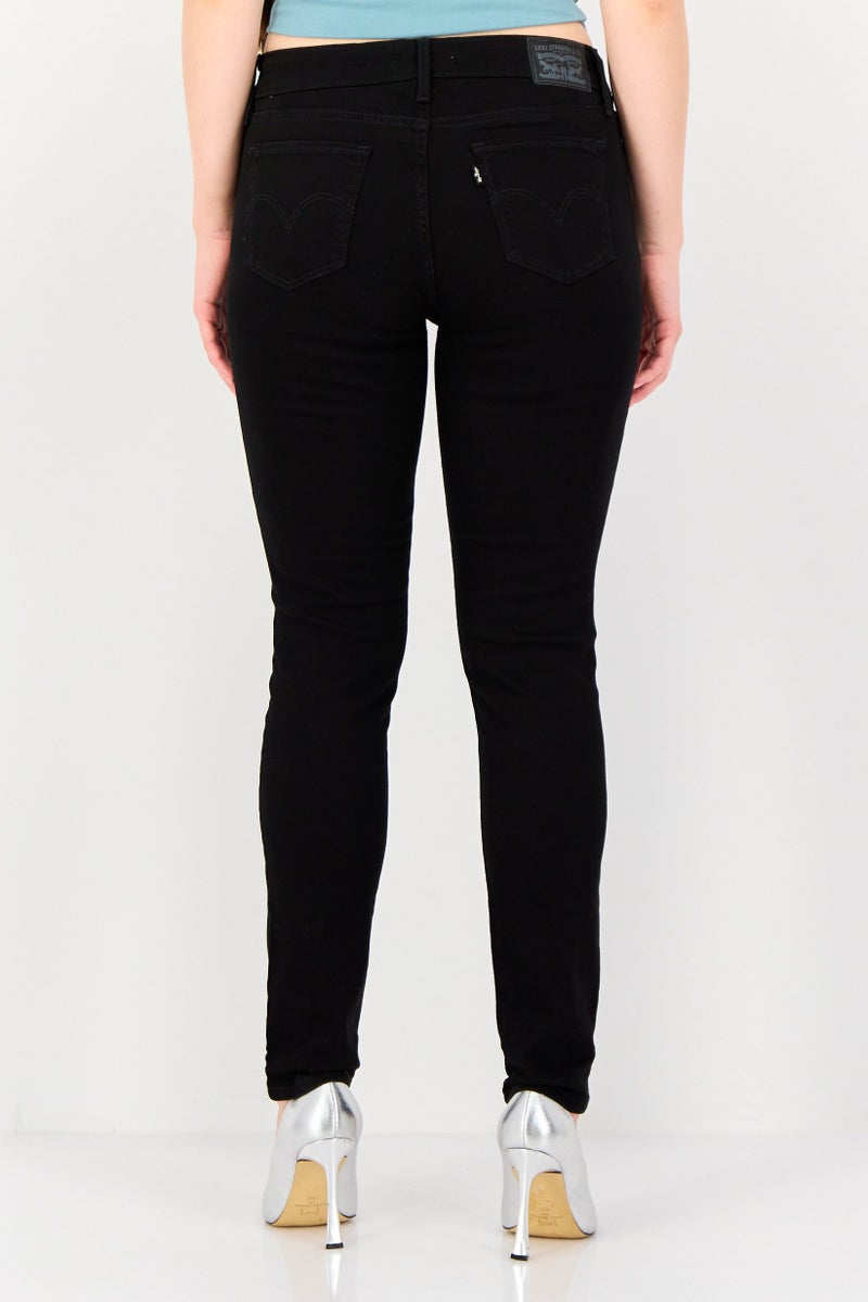 Levi's Women Slim Fit Solid Stretchable Denim, Black - Image 3