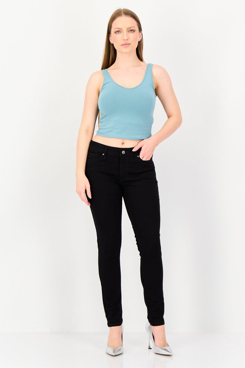 Levi's Women Slim Fit Solid Stretchable Denim, Black - Image 4