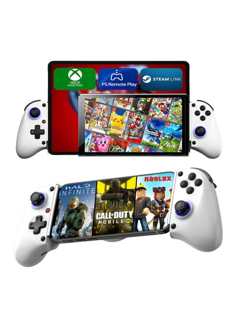Mobile Gaming Controller with Hall Effect Joysticks, Phone Controller For iPhone/Android/Tablet/iPad/Switch, Play Call of Duty, Roblox, Xbox Cloud, Playstation, Bluetooth Mobile Gaming Controller iPhone 16 15 14 13 Samsung Google