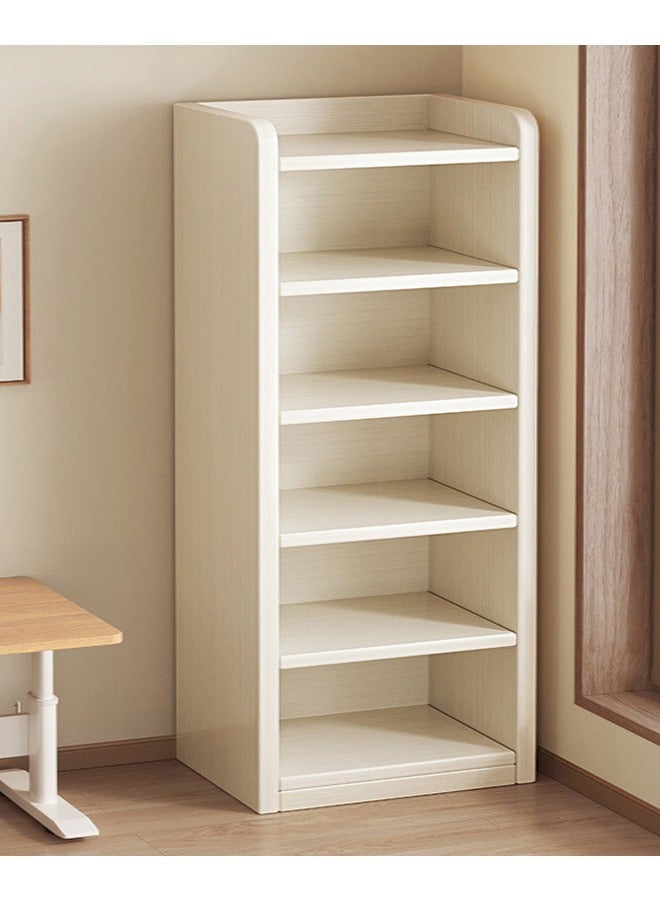 كيكي رفوف كتب قابلة للتعديل متعددة الوظائف مكونة من 6 طبقات، رفوف كتب حديثة طويلة، رفوف تخزين أثاث خشبي سميك لغرفة النوم. - Image 1