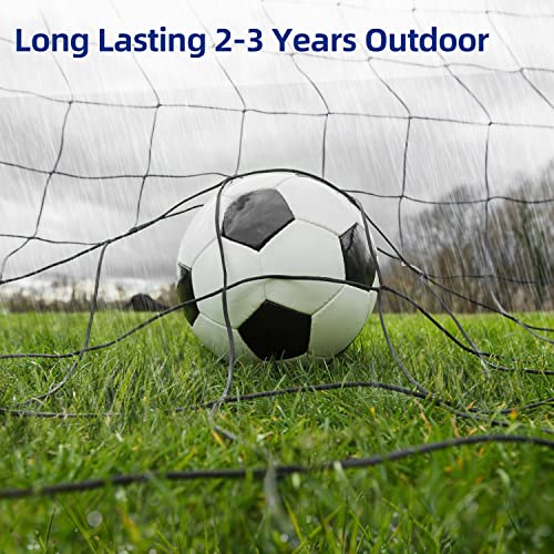 Wiseek Soccer Backstop Net, 10x40ft High Impact Soccer Barrier Net, Nylon Sport Netting Barrier Soccer Netting, Soccer Rebounder Behind Goal (Installation Rope Included), Black - Image 4