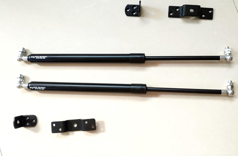 Generic 18 450mm Bed Lift Mechanism Gas Spring Top Position Black 30kg Capacity Pack of 2  - Image 1