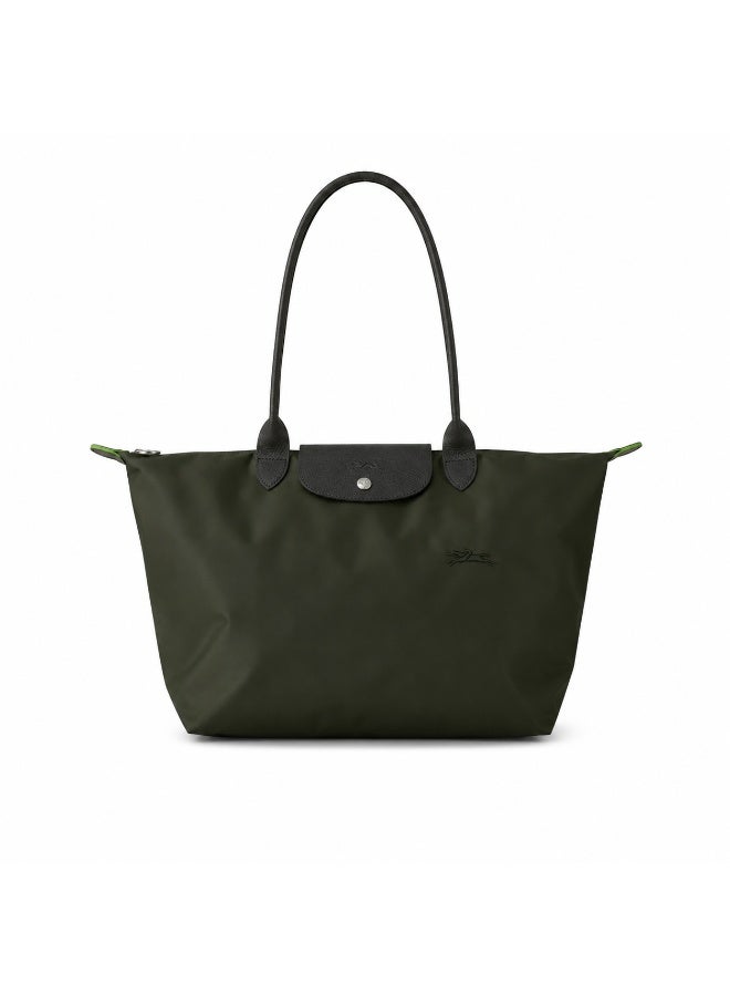 Longchamp Le Pliage 70th Anniversary Large Tote Bag, Recycled Nylon, Forest Green - Image 1