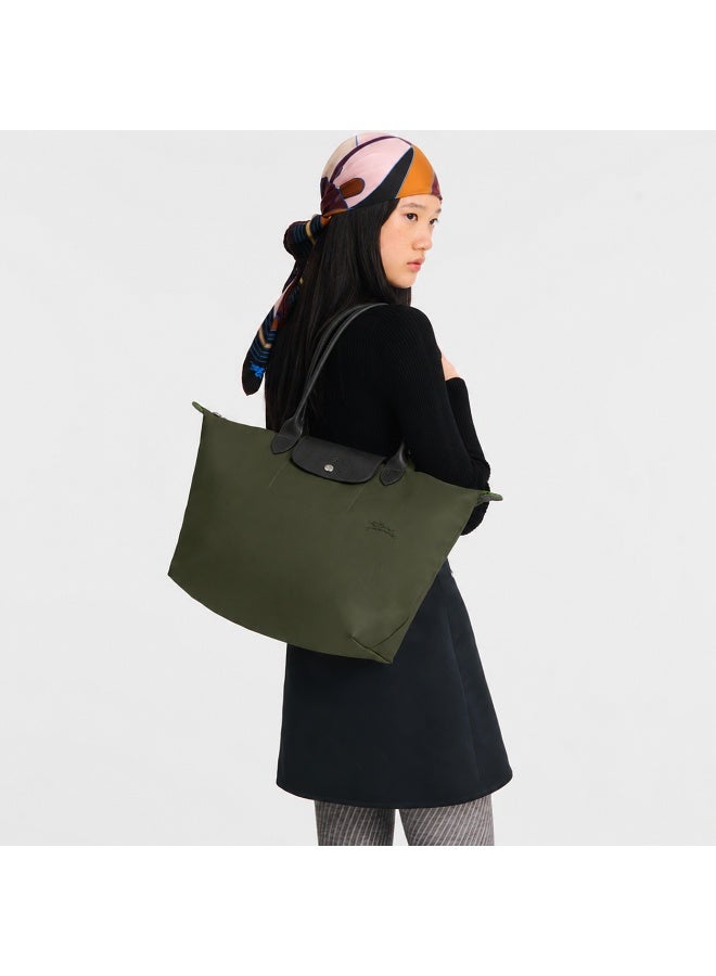 Longchamp Le Pliage 70th Anniversary Large Tote Bag, Recycled Nylon, Forest Green - Image 2