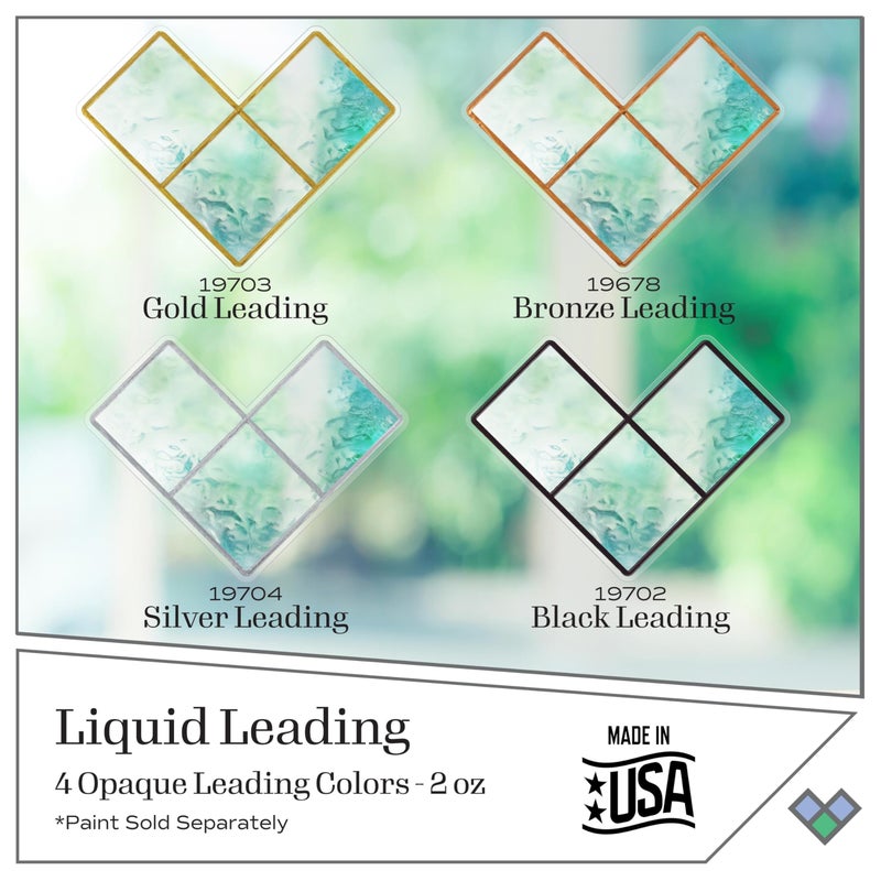 Gallery Glass Liquid Leading Kit, Perfect for DIY Stained Glass Paint Projects, Set of 4, PROMOGGLL24 - Image 2