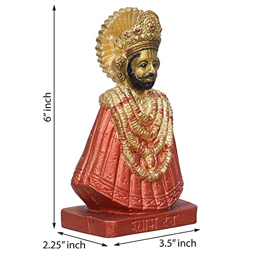 Webelkart Premium Baba Khatu Shyam ji Idol Statue Showpiece for Home and Pooja Decoration | Khatu Shyam Murti for Home and Car Dashboard (Multicolour, 6 Inches) - Image 4
