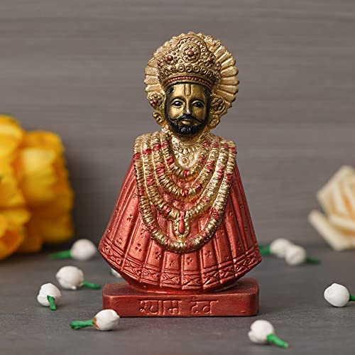 Webelkart Premium Baba Khatu Shyam ji Idol Statue Showpiece for Home and Pooja Decoration | Khatu Shyam Murti for Home and Car Dashboard (Multicolour, 6 Inches) - Image 1
