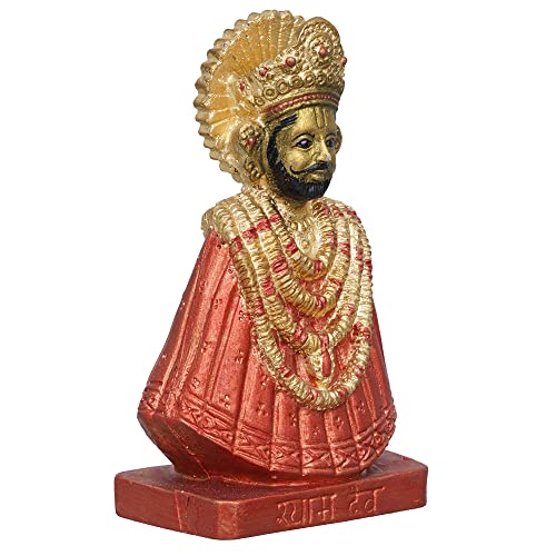 Webelkart Premium Baba Khatu Shyam ji Idol Statue Showpiece for Home and Pooja Decoration | Khatu Shyam Murti for Home and Car Dashboard (Multicolour, 6 Inches) - Image 3