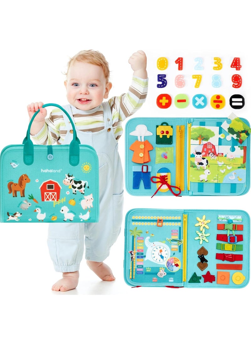 9in1 Montessori Toys for 2 Year Old Boy Birthday Gift - Preschool Learning Activities Toddlers Boy Toys 2-3 with Life Skills,Alphabet,Number,Shape,Color,Animal,Weathe  - Image 1