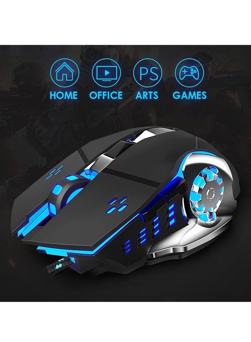 Zero Gaming Mouse 4800 DPI with 6 Buttons and LED Backlight – Metal Design for Gamers - Image 1