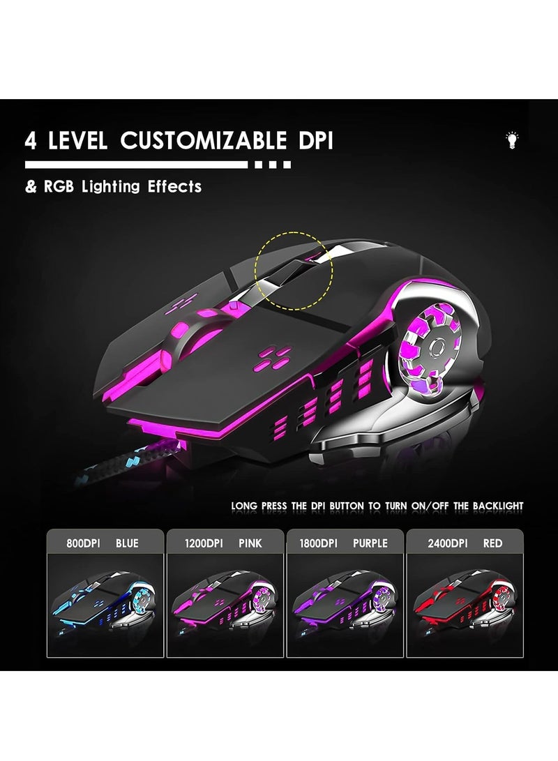 Zero Gaming Mouse 4800 DPI with 6 Buttons and LED Backlight – Metal Design for Gamers - Image 2