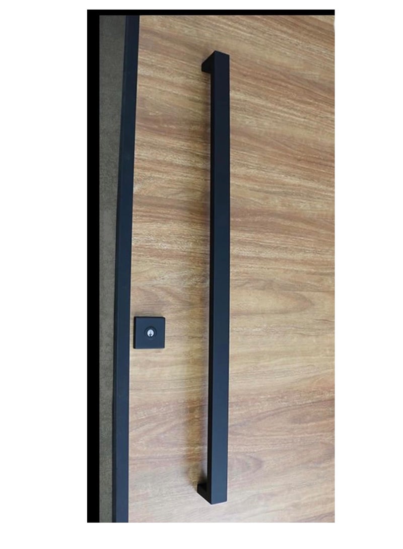 مقبض باب خارجي لون اسود متطول مقبض 1 متر مادة ستانلس ستيل - Image 1
