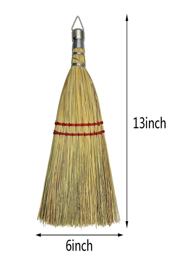 Bodundirect 12 Inch Corn Broom Mini Whisk Made of Natural Corn Broom Straw with a Solid Metal Hang Design for Outdoor Car Porch Debris Dust Dirt Driveways Sidewalks Halloween - Image 5