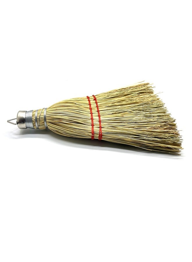 Bodundirect 12 Inch Corn Broom Mini Whisk Made of Natural Corn Broom Straw with a Solid Metal Hang Design for Outdoor Car Porch Debris Dust Dirt Driveways Sidewalks Halloween - Image 3