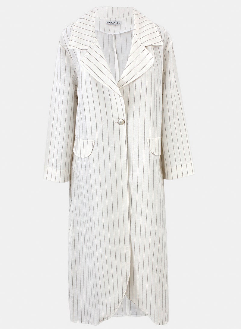 Flowy Long Linen Blazer.