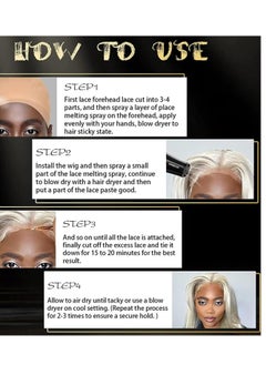 Goiple Lace Melting and Holding Spray Glue-Less Hair Adhesive for Wigs, Lace Bond Adhesive Spray Wig Spray for Closure Wigs Closure Front Extensions, Strong Natural Finishing Hold with Control  - Image 4