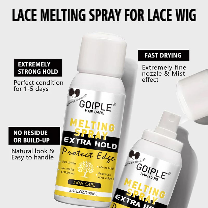 Goiple Lace Melting and Holding Spray Glue-Less Hair Adhesive for Wigs, Lace Bond Adhesive for Closure Wigs and Front Extensions, Strong Natural Finishing Hold with Control - Image 4