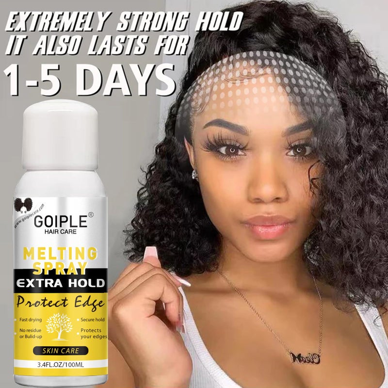 Goiple Lace Melting and Holding Spray Glue-Less Hair Adhesive for Wigs, Lace Bond Adhesive for Closure Wigs and Front Extensions, Strong Natural Finishing Hold with Control - Image 5