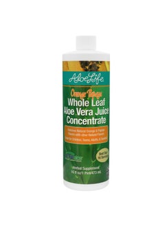 Aloe Life Whole Leaf Aloe Vera Juice Concentrate Soothing Relief For Indigestion Antioxidant Catalyst Supports Energy & Wellness Certified Organic Aloe Leaves Glutenfree (Orange Papaya 16 Oz)  - Image 2