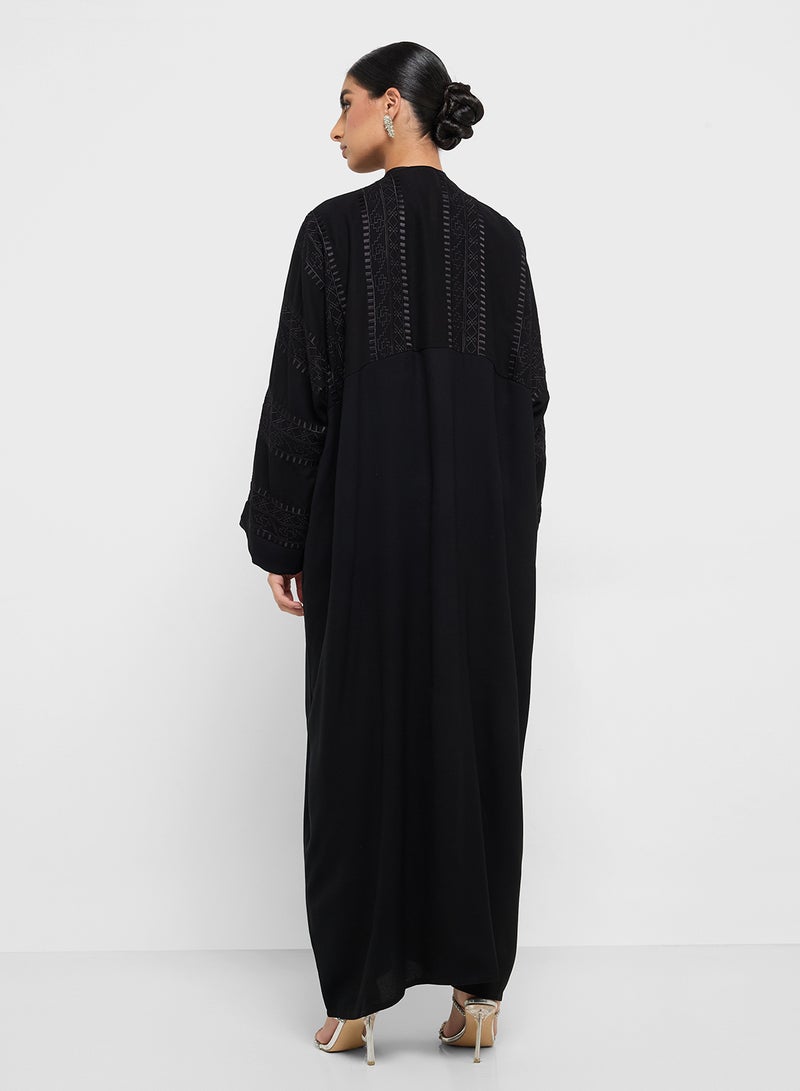 hayas closet Wide Sleeve V-Neck Abaya  - Image 2