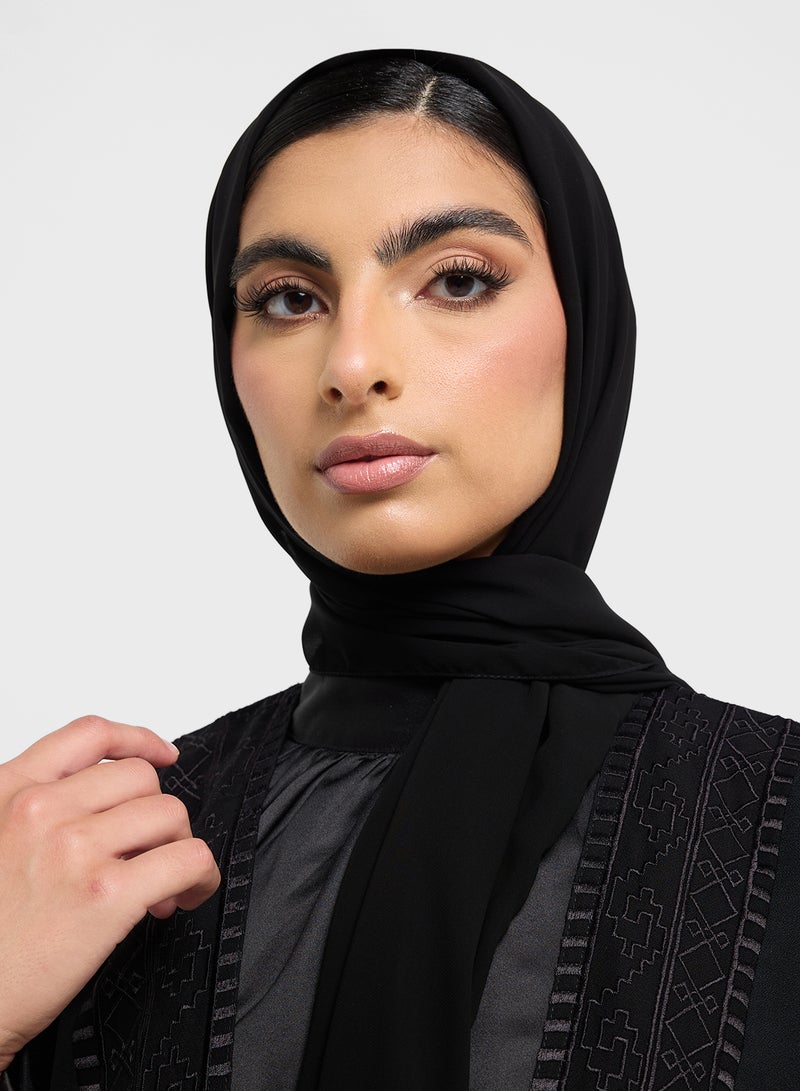 hayas closet Wide Sleeve V-Neck Abaya  - Image 4