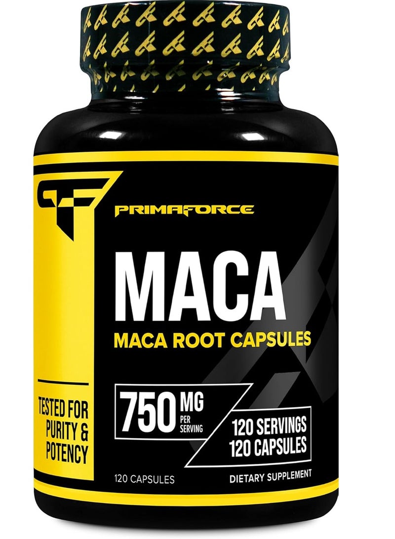 Primaforce Organic Maca Root 750 mg 120 Capsules 4 months supply - Image 1