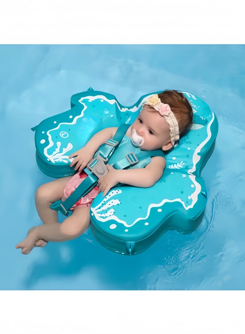 GGEROU Baby Swimming Float Inflatable, Inflatable Baby Float Baby Swimming Ring with Canopy, Baby Swimming Ring for Age 3-24 Months Toddler Children Blue - Image 4